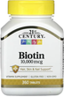 Биотин 21st Century Biotin 10,000 mcg 360 таб - изображение 1
