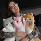 Большая мягкая плюшевая игрушка Кот Батон бежевый 90 см - изображение 7