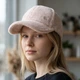 Бейсболка тепла екохутряна з принтом М повсякденна 55-60 см, кепка для хлопця та дівчини зимова Рожевий - зображення 1