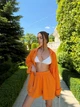 Женский костюм рубашка с шортами оранжевый 42-46 с824.1746 - изображение 2