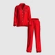 Піжама червона зі штанами Victoria's Secret Signature Satin Heart Long Pajama Set Red - Розмір Regular XS - зображення 3