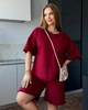 Женский костюм повседневный бордовый 60-62 р844.3738 - изображение 4