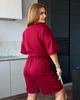 Женский костюм повседневный бордовый 60-62 р844.3738 - изображение 5