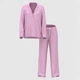 Піжама рожева зі штанами Victoria's Secret Signature Satin Heart Long Pajama Set Pink - Розмір Short XS - зображення 3