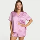Піжама рожева із шортами Victoria's Secret Signature Satin Heart Short Pajama Set Pink - Розмір XS - зображення 1