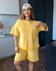 Женский костюм повседневный желтый 60-62 р844.3738 - изображение 2