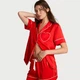 Піжама червона із шортами Victoria's Secret Signature Satin Heart Short Pajama Set Red - Розмір S - зображення 1
