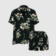 Піжама чорна квіти з шортами Victoria's Secret Signature Satin Short Pajama Set Black Botanical - Розмір L - зображення 3