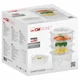 Пароварка 3 емкости 800 Вт для кухни 1 5 л белая Clatronic FK-0444 - зображення 5