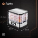 Сушилка 400 Вт 10 л для грибов фруктов овощей 5 лотков нержавеющая сталь RUHHY FK-1151 - изображение 5