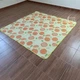 Пляжный коврик водонепроницаемый 147x147 см, складной с влагостойкой подкладкой, для отдыха на природе, пляже, пикника Лимон, MXL-147-LemonYellow/Lemon - изображение 10