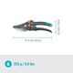 Секатор Gardena PremiumCut Pro flex S-XL 12252-20 (24 мм) - изображение 3