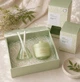 Свеча в стеклянном подсвечнике Kaktus Bliss Essentials Verbena and fig leaf 230гр - изображение 4