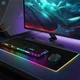 Игровой коврик для мыши RGB 30×70 см с LED-подсветкой, большой геймерский ковер - изображение 6