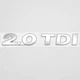 Эмблема надпись 2.0 TDI Volkswagen курсив 10,3*1,6 см 3G0853675A ABS, хром, глянец - изображение 2