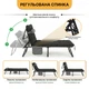 Раскладная кровать до 150 кг с подушкой LEOBRO Темно-серая - изображение 7