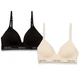 Комплект бюстгальтеров для девочки Calvin Klein 2шт 1159892564 (Черный/Бежевый 32A) на рост 123-130 см - изображение 1