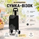 Сумка-візок господарський на колесах A-PLUS 35.5 x 30 x 91 см тачка кравчучка продуктова (307 D) Чорний - зображення 1