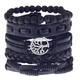 Браслет кожаный многослойный плетеный Дерево жизни Black - изображение 2