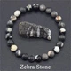 Браслет із натуральної яшми Zebra stone - зображення 1