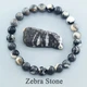 Браслет із натуральної яшми Zebra stone - зображення 2