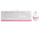 Комплект проводная клавиатура с мышью A4Tech Fstyler F1010, USB, цвет розовый - изображение 1