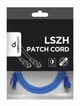 Патч корд Cablexpert PP6A-LSZHCU-B-1M, S/STP, литий, 50u" штекер із фіксатором, 1,0 м, синій - зображення 4
