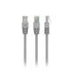 Патч-корд Cablexpert PP12-3M, UTP, категория 5E, литой, 50u" штекер с фиксатором, 3 м, серый - изображение 1