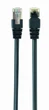 Патч-корд Cablexpert PP6-1M/BK, FTP, категория 6, литой, 50u" штекер с фиксатором, 1 м, черный - изображение 1