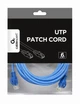 Патч-корд Cablexpert PP6U-2M/B, UTP, категория 6, литой, 50u" штекер с фиксатором, 2 м, синий - изображение 3