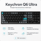Клавиатура беспроводная Keychron Q6 Ultra Bluetooth/2.4 ГГц/USB Type-C 108 клавиш RGB Keychron Silk POM Red Black (Q6U-M1-UA) - изображение 1