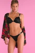 Комплект белья: бюстгальтер push-up и трусики стринг Victoria's Secret 80B/M Черный (150015) - изображение 6