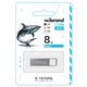 Флеш-накопичувач Wibrand USB 2.0 Shark 8Gb Silver - зображення 2