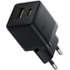 Сетевое зарядное устройство Baseus Palm Fast Charger C+U 30W EU Cluster Black - изображение 3