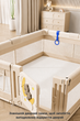 Детский манеж Terrio Moon Bear M 120х180 см с пластиковой дверью, двумя ручками и 60 разноцветными мячами - изображение 5