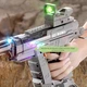 Электрический водяной пистолет UZI Ice Horn 800 мл, автоматическая подача воды, аккумулятор 3.7V, дальность до 10 м, детский водяной автомат с подсветкой - изображение 4