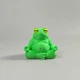 Декоративная фигурка Лягушка-йог Медитация из PLA-пластика, салатовая, 3D-печать, высота 5 см - изображение 1