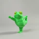 Декоративная фигурка Лягушка-йог Поза Танцора из PLA-пластика, салатовая, 3D-печать, высота 6,5 см - изображение 1