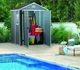 Садовый пластиковый дом KETER MANOR 6x5 DD 185x152x226 см пластик серый+белый - изображение 2