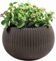 Подвесной горшок Keter Cozies M 9,4 л пластик овальный 36x36x22,5 см коричневый - изображение 1