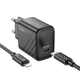 Зарядний пристрій Hoco CS22A Value 1USB-C PD30W + Type-C to Lightning Cable Black - зображення 3