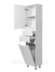 Пенал Ніколь VRP01K 35×30×190 см, лівий, підлоговий, із кошиком, фурнітура BLUM, корпус ЛДСП, фасад МДФ, білий - изображение 3