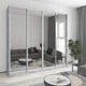 Шкаф-купе четырехдверный MebelStar Комбо AL 4 Зеркала 250x60x240 см Бетон (MBS-13414) - изображение 1