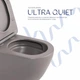 Унитаз подвесной Qtap Robin Ultra Quiet 520x365x340 мм дюропласт Stone grey - изображение 5