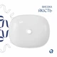 Раковина накладная Qtap Aquarius 470x380x120 мм Marble черная с донным клапаном - изображение 4
