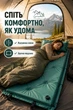 Самонадувний матрац односпальний туристичний каремат килимок з подушкою каримат водонепроникний матрас для кемпінгу карімат компактний швидке надування для туризму відпочинку ліжко з підголівником матраци - зображення 6