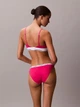 Набор трусиков бикини женских хлопковых Calvin Klein QD5207-320(Stencil-Dark Berry) S 3 шт Бордовый/Белый/Розовый (14056428725) - изображение 6