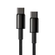 Кабель Baseus Tungsten Gold Fast Charging Data Cable Type-C to Type-C 100W 2m Black - изображение 5