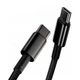 Кабель Baseus Tungsten Gold Fast Charging Data Cable Type-C to Type-C 100W 2m Black - изображение 6