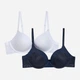 Набор бюстгальтеров с Push-Up с косточками Tommy Hilfiger 997088586 34C 2 шт Синий/Белый (1159956921) - изображение 1
